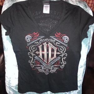 Harley Davidson Outer Banks Vneck Tshirt Like New